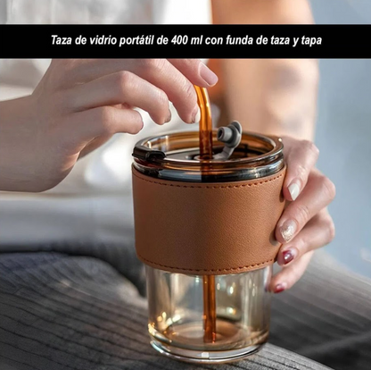 Vaso Mug de Vidrio Para Infusiones