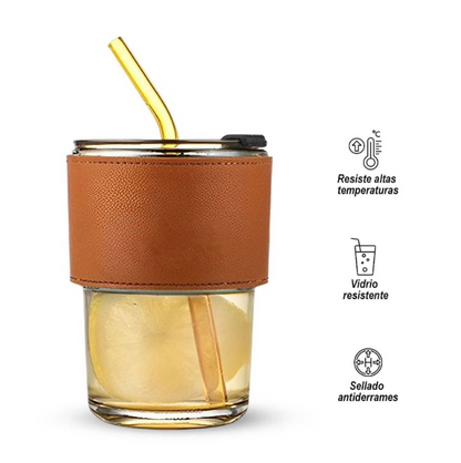 Vaso Mug de Vidrio Para Infusiones